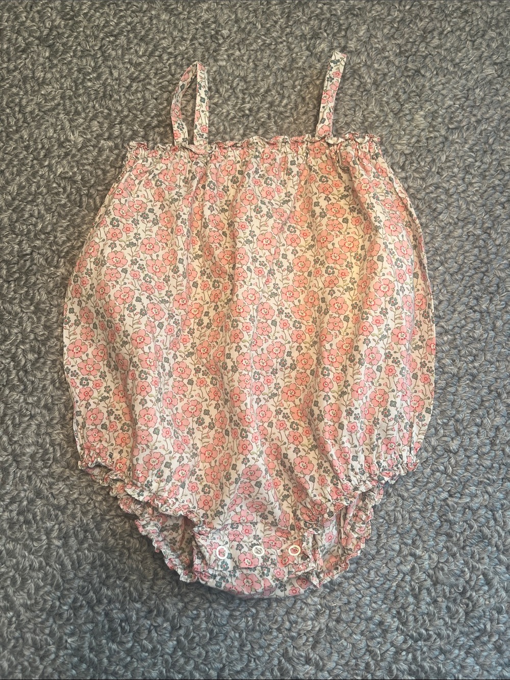 BonpointGirls Pink Floral Bubble Romper